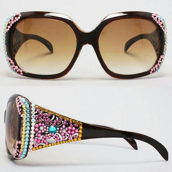 Multi Crystal Sunglasses - Picture 1 of 1
