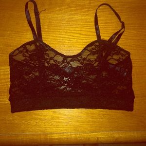 Black lace bralette