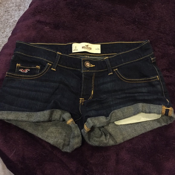 Hollister dark wash shorts
