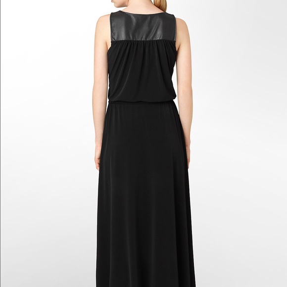 CALVIN KLEIN  Perforated Faux Leather Dress