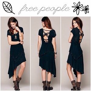 FREE PEOPLE Rocket Cat Linen Blend Dress