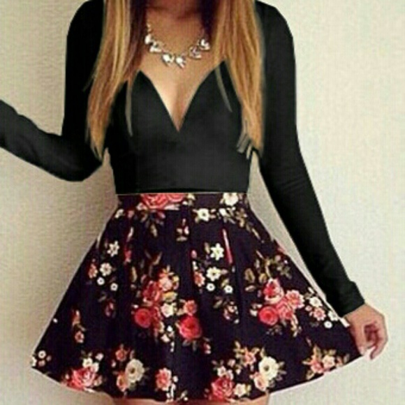 Boutique  Dresses & Skirts - Black Blossom