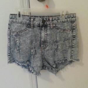 Distressed shorts