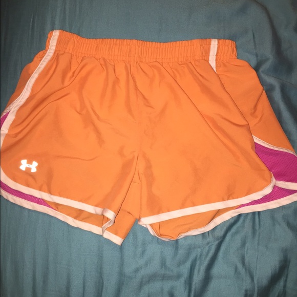 Under Armour . Orange and pink shorts