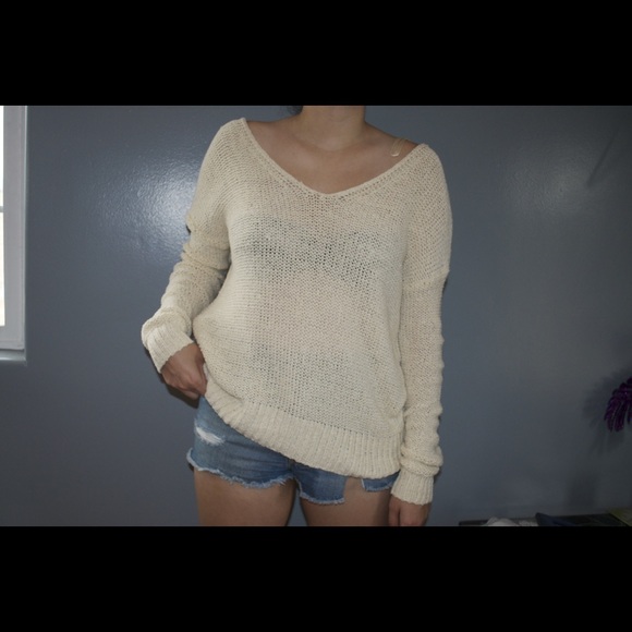 Beige Knitted Pullover