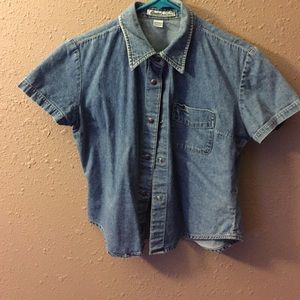 Vintage guess Jean button up shirt