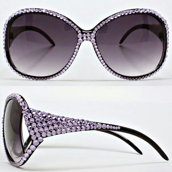 Purple Crystal Sunglasses