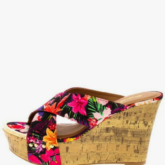 Floral Wedge Shoe