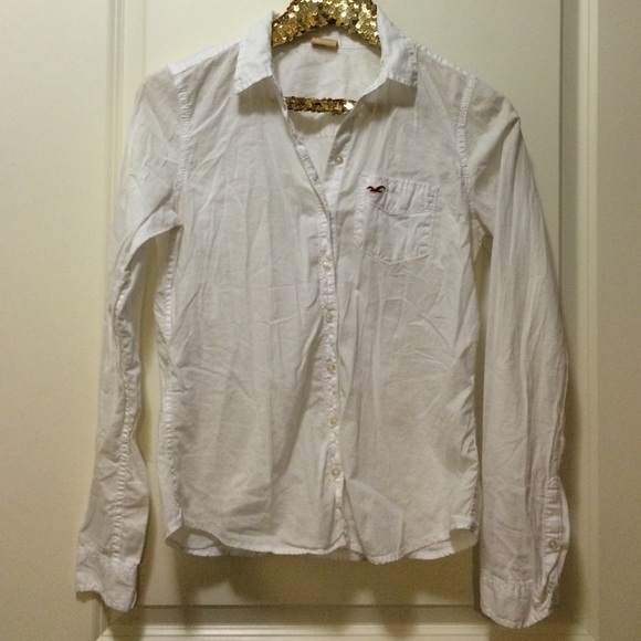 Hollister casual white button up