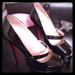 Patent Leather Peep Toe heels