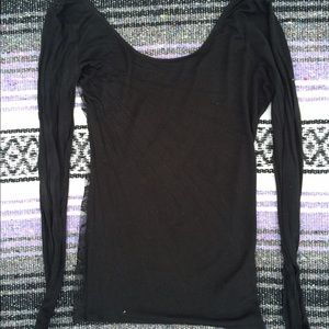 Very cute black top with lace back