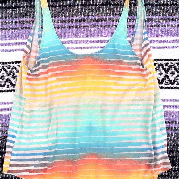 Rainbow striped tank top