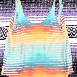 Rainbow striped tank top