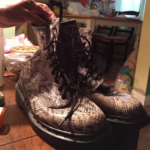 Snake skin boots