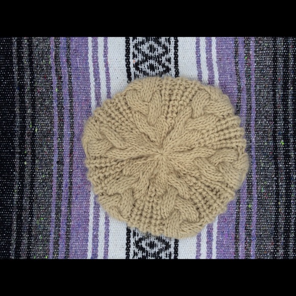 Tan knit hat