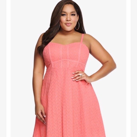 👀ISO👀 Torrid Eyelet Tank Dress Sz 12 - Picture 2 of 3