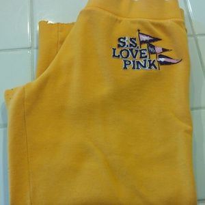 Pink Victoria's Secret cropped sweats
