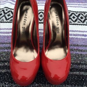Cherry red pumps