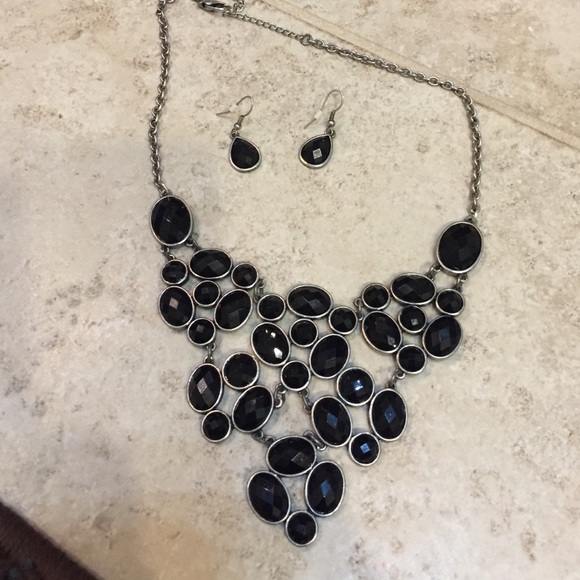 Necklace and earrings