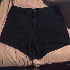Navy Blue High Waisted Shorts