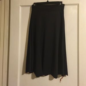 Black skirt with petal trim
