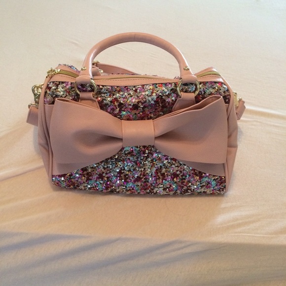 Betsey Johnson pink sequin purse