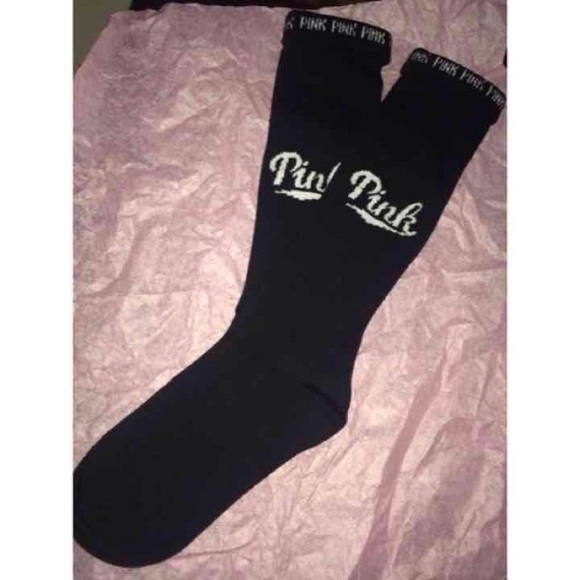 VS Pink BLACK LOGO Socks