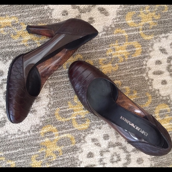 Emporio Armani Leather&Lucite Heels