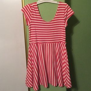 STRIPED SKATER DRESS