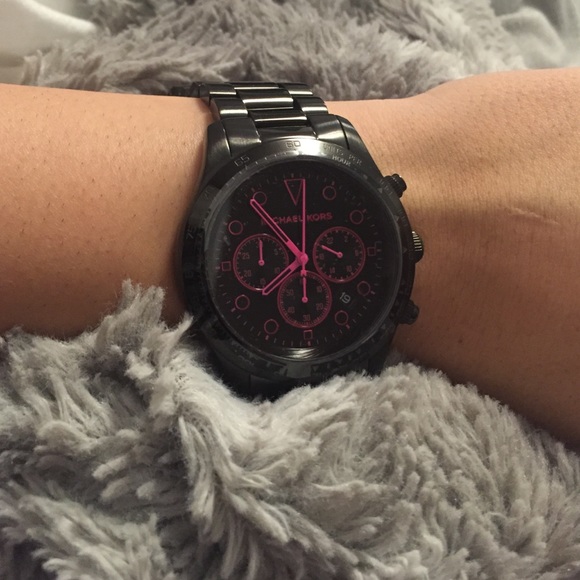 Black & Pink Michael Kors Watch