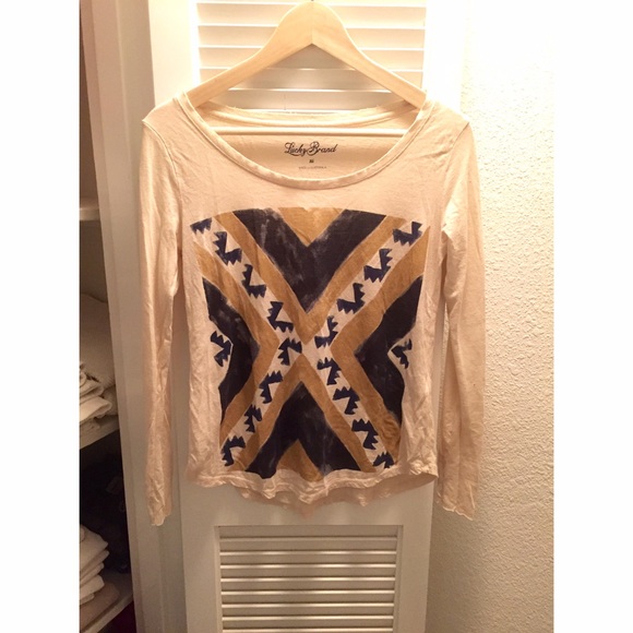 ❌SOLD❌ Lucky Brand Graphic Long Sleeve Shirt - XS