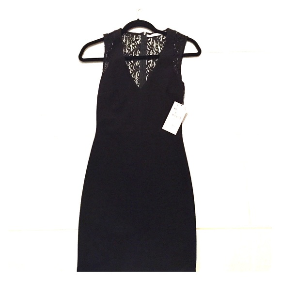 Little Black Dress with Lace Back Size XS Zara
