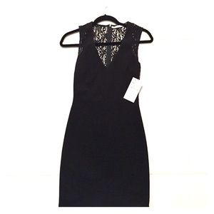 Little Black Dress with Lace Back Size XS Zara