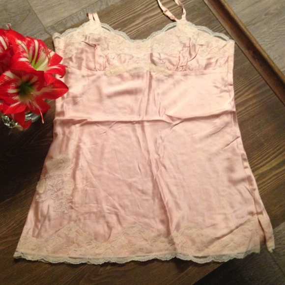 Express Tops - Sexy satin top with lace detail - express