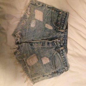 Vintage Distressed High Waisted Levi Shorts