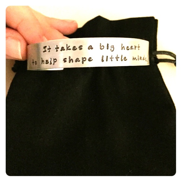 Another Day Gift Bangle with Quote Hand stamped