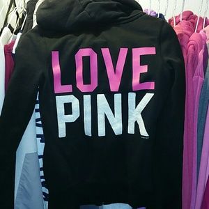 Victoria secret black zip up