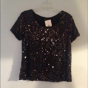 Sequin top.
