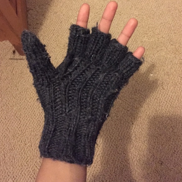 Dark Grey fingerless/mitten