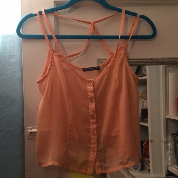 Brandy Melville Sheer Pink Tank Top