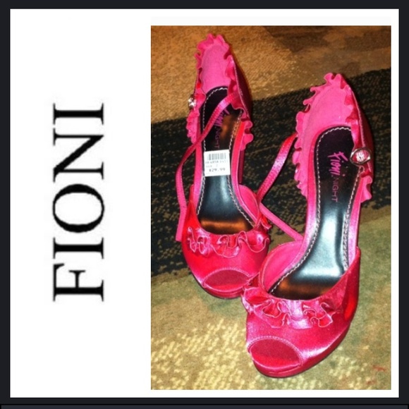 New Fuchsia ruffle heels