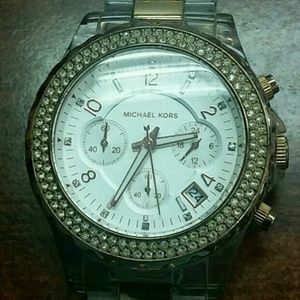 Michael Kors Clear w/ Rose Gold Watch