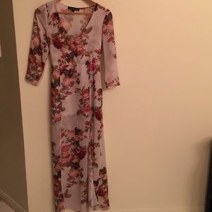 For Love and Lemons long double front slit dress