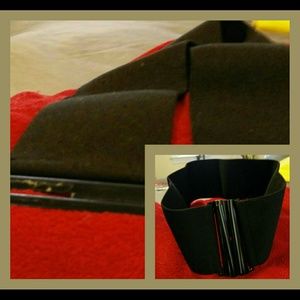 Vintage Wide Black Elastic Belt