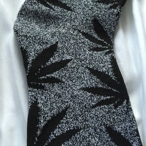 Gray & Black HUF Socks - Weed Leaf Socks
