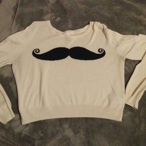 Mustache crop top