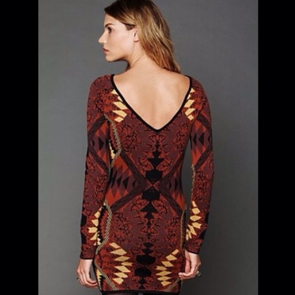Free People Huntress of Man Geo Sweater Dress SOLD - Picture 2 of 4