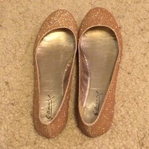 Sparkling Gold Ballet Flats