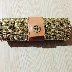Authentic Tory Burch Straw Clutch