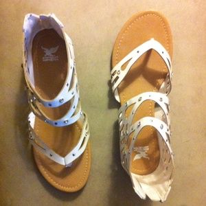 White gladiator sandals!